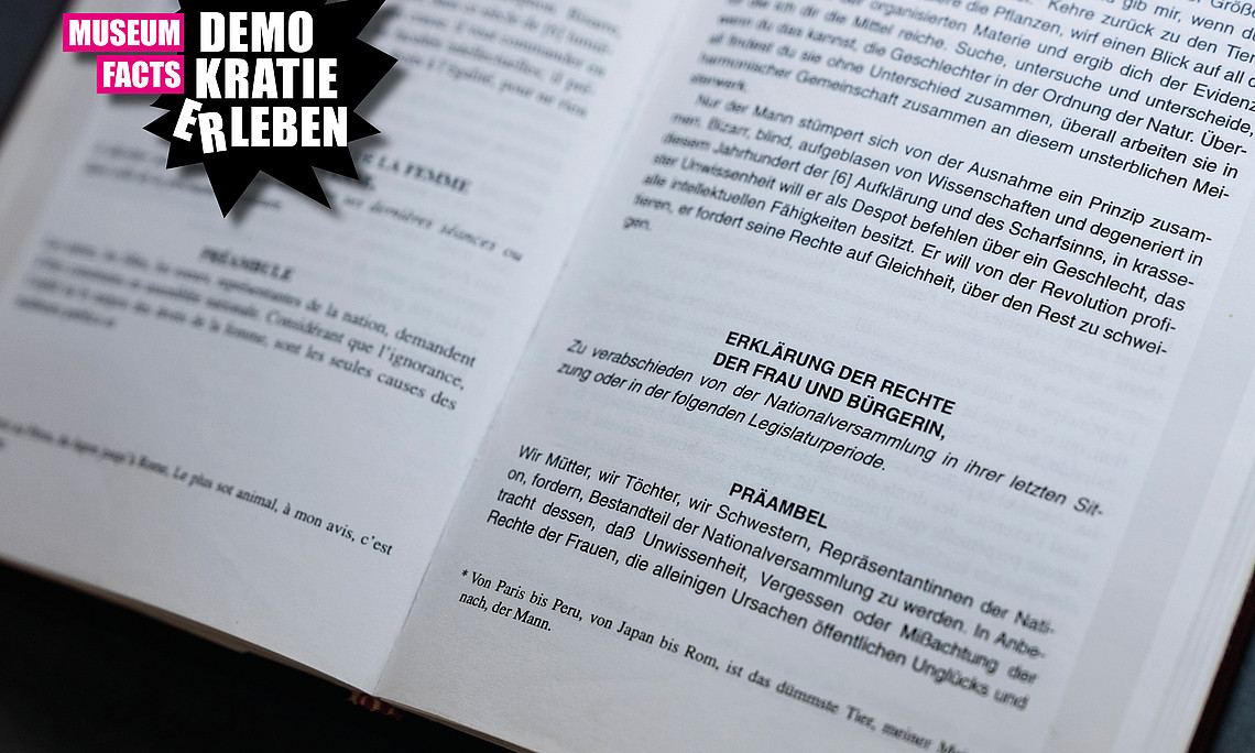 Auszug aus Olympe de Gouges "Erklärung der Rechte der Frau und Bürgerin"