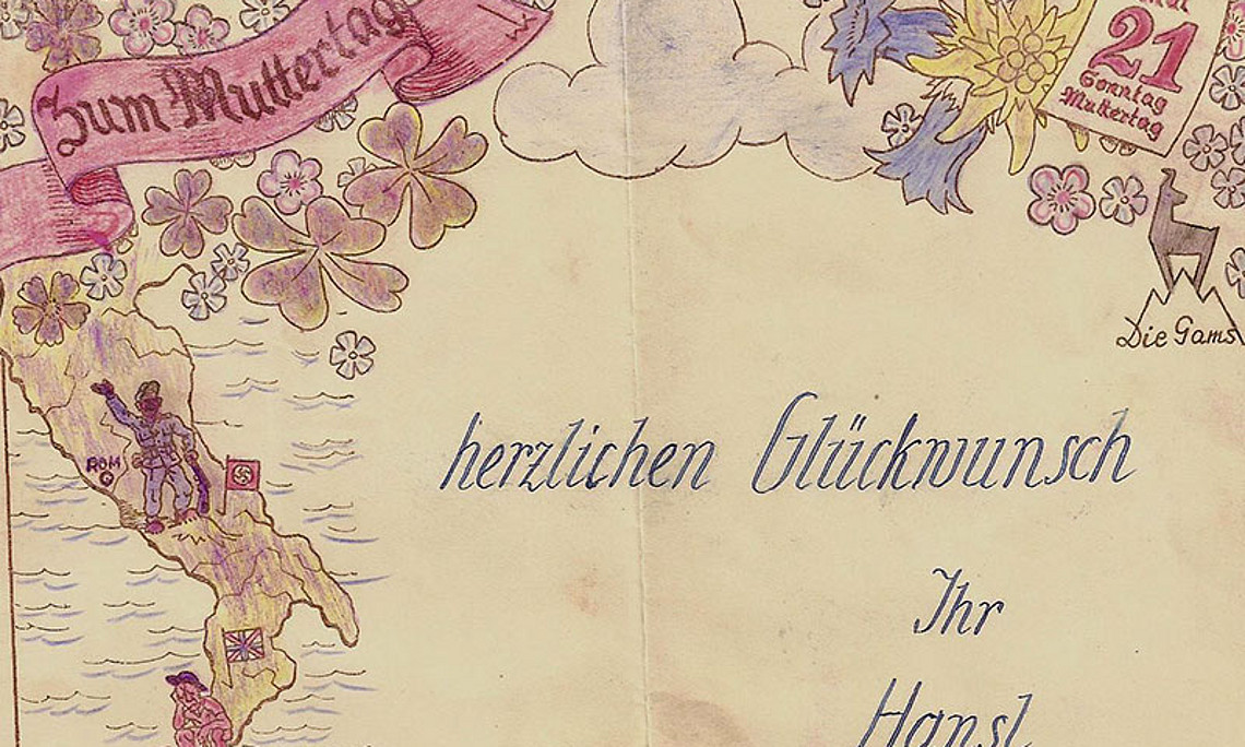 Glückwünsche zum Muttertag von der Front