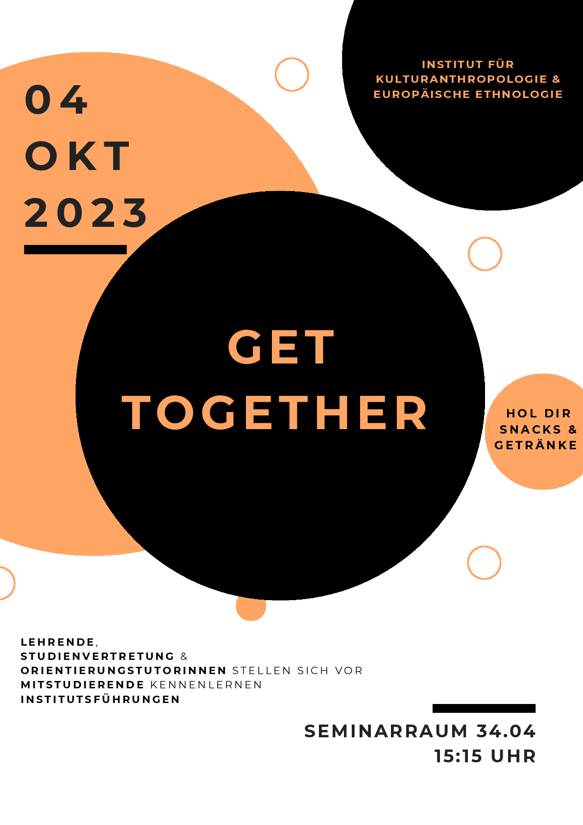 Plakat Get Together Wintersemester 2023/2024 ©Kristina Trummer