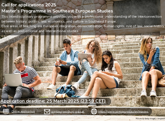 Call for applications 2025 for the Master in Southeast European Studies ©By International Relations Office/Uni Graz @Canva