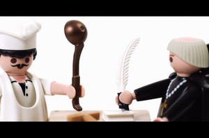 Playmobilfiguren Koch und Mönch ©CC-BY 4.0 Int., Science Ink