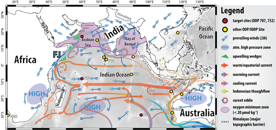 MIO:TRANS Karte des Indischen Ozeans