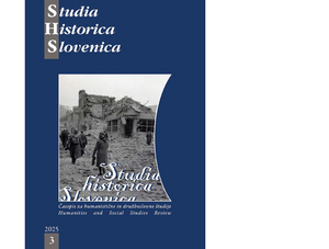 Cover, Zeitschrift, Vorderseite ©Studia Historica Slovenica
