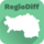 Logo Regio Diff Map of Styria green-white