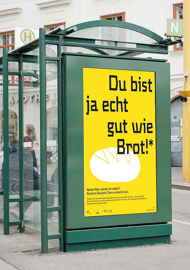 Haltestelle Slawistik Poster ©Institut für Design und Kommunikation der FH Joanneum