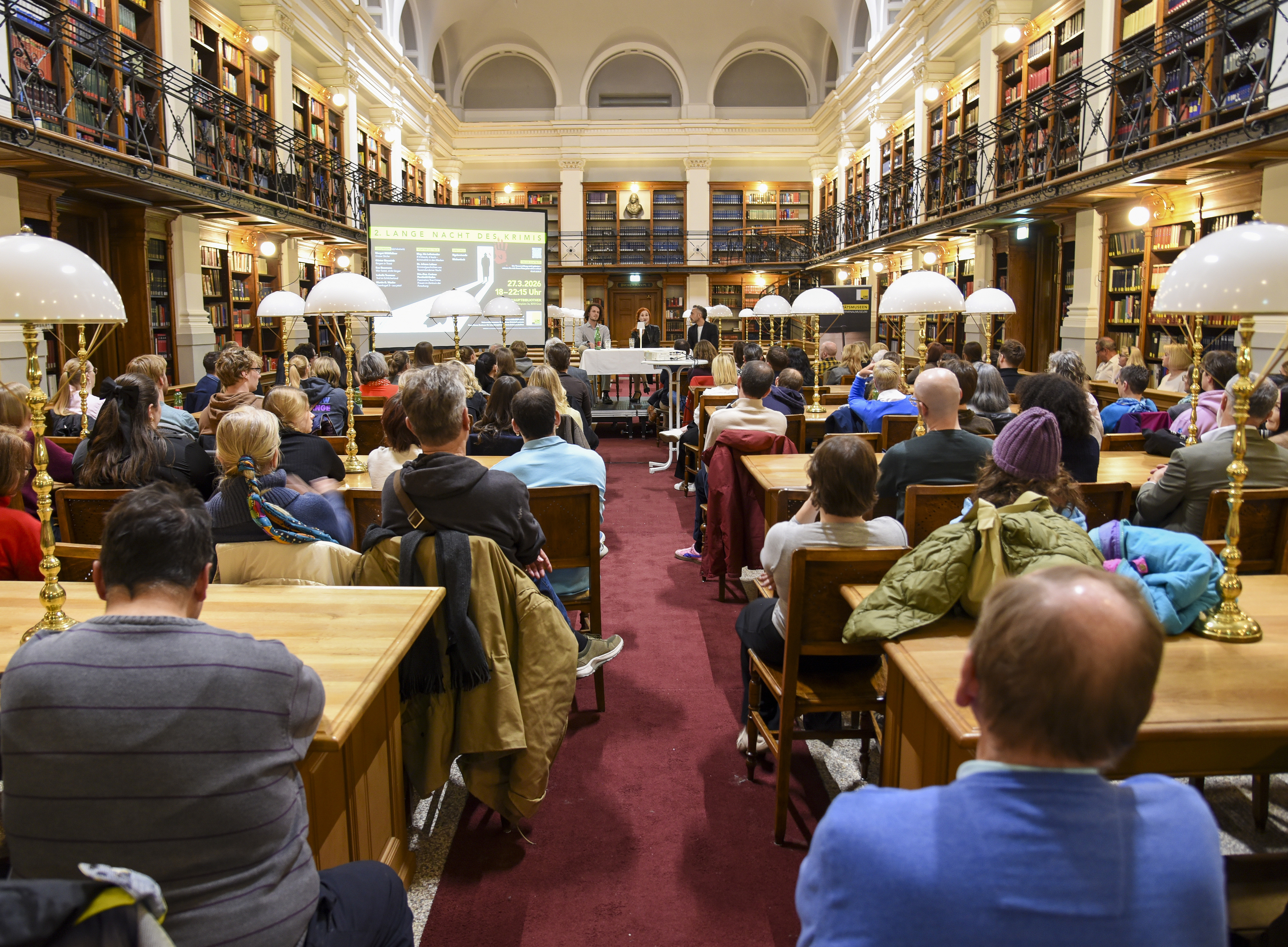 Voller Lesesaal bei der „Langen Nacht des Krimis“ | Foto: Uni Graz/Schwarz ©Uni Graz/Schwarz
