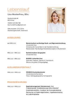 CV Vorlage 