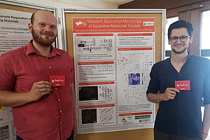 Winner of the best poster and best presentation awards: Robert Schwarzl and Peter Oles (Image: M. Aichhorn)