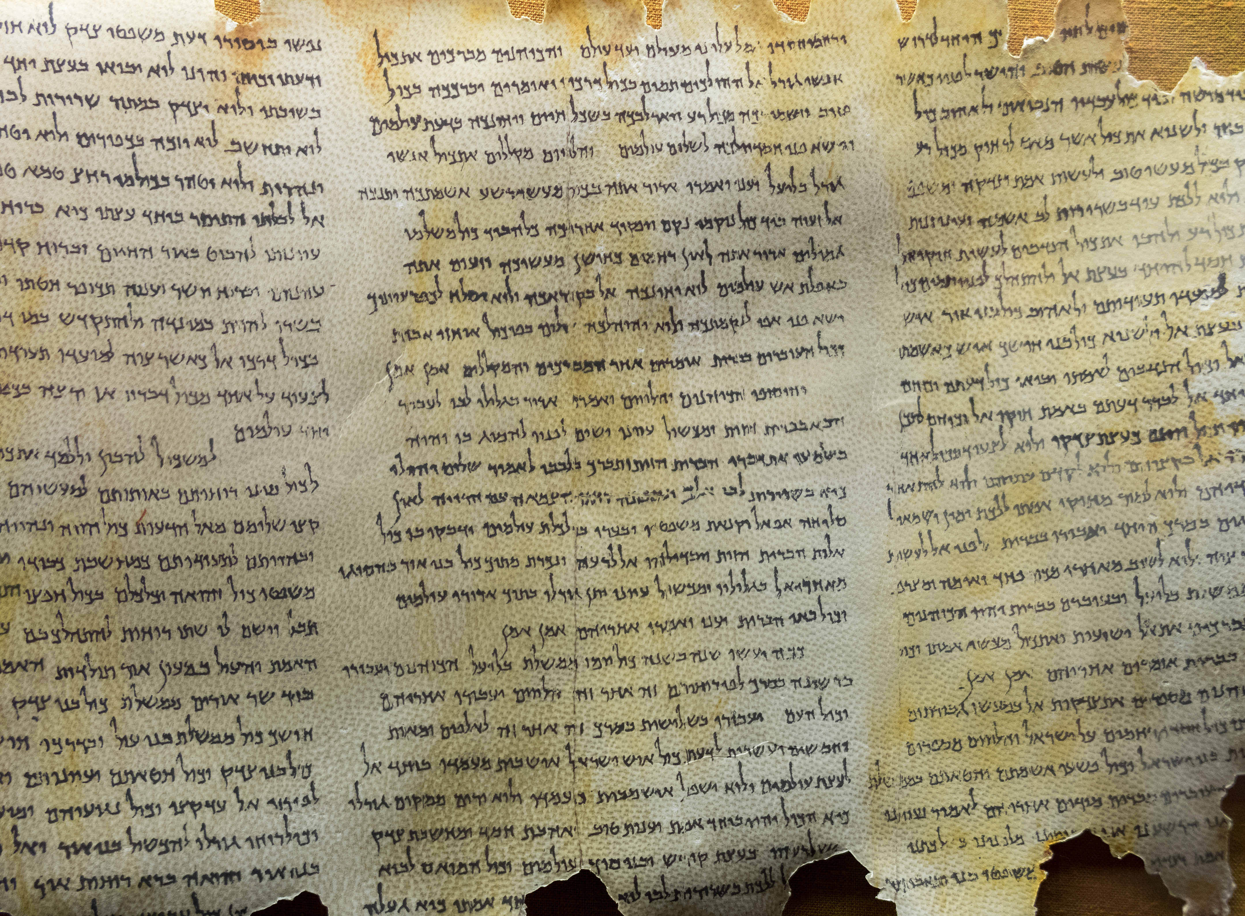 Dead Sea Scroll on display at the caves of Qumran. ©AdobeStock_132670300