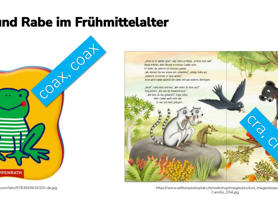 Frosch und Rabe im Mittelalter ©Bernhard Bauer; Coppenrath; Editionpastorplatz