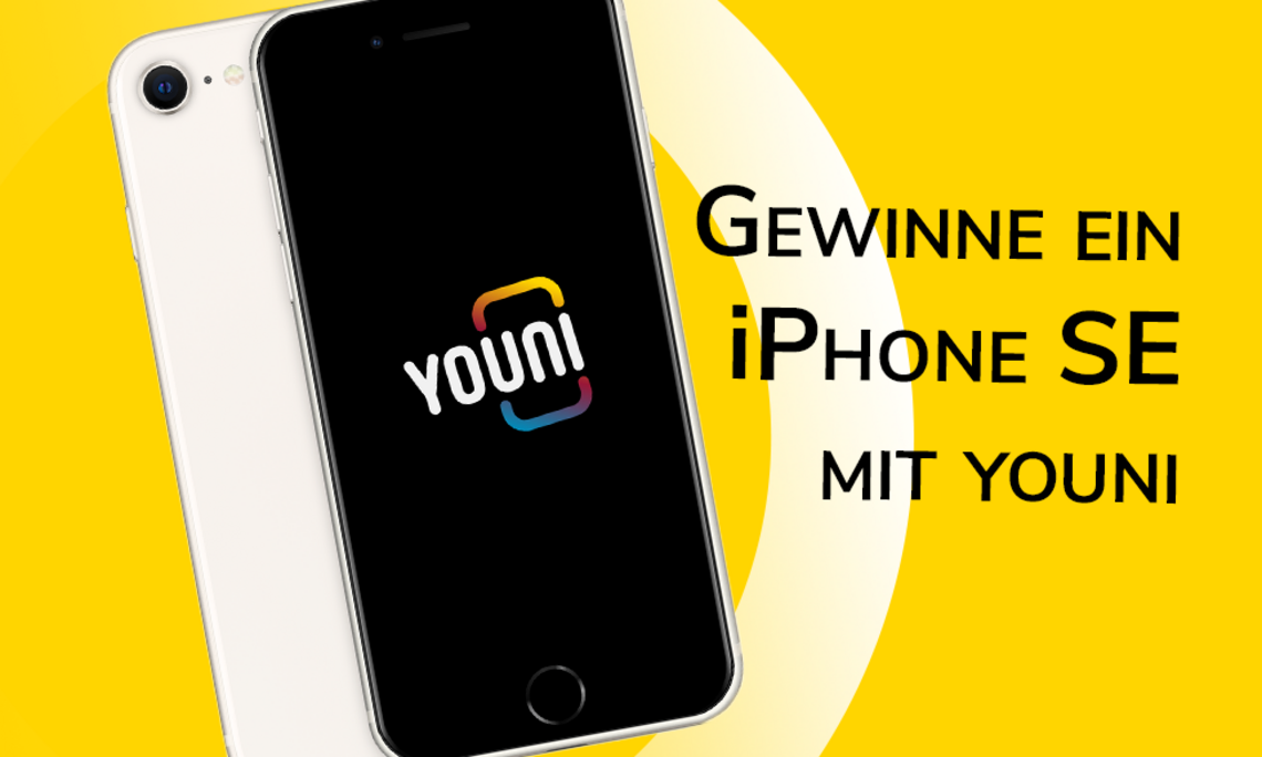 Abbildung iPhone SE mit youni Logo
