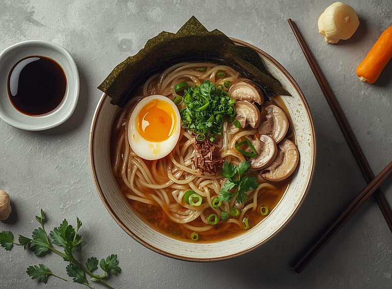 Eine Schüssel mit Ramen