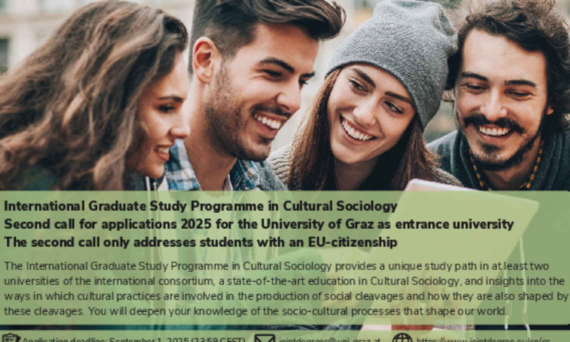 second call for applications 2025 for the International Graduate Study Programme in Cultural Sociology