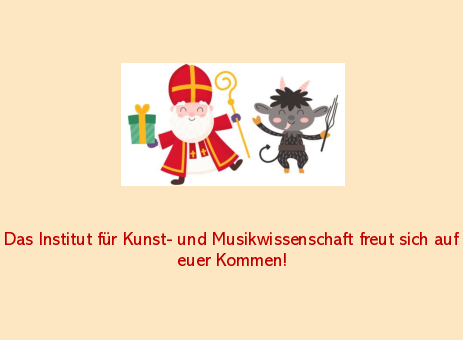 Plakat mit Krampus und Nikolo 