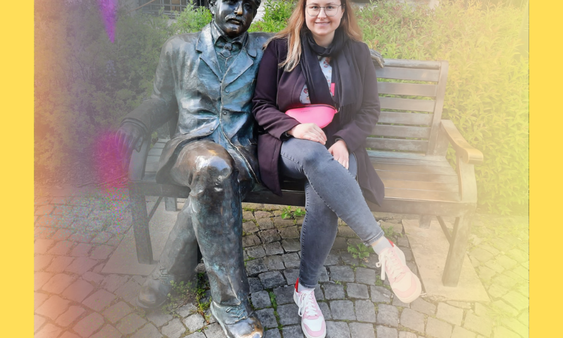 Portrait Grinschgl mit Albert Einstein