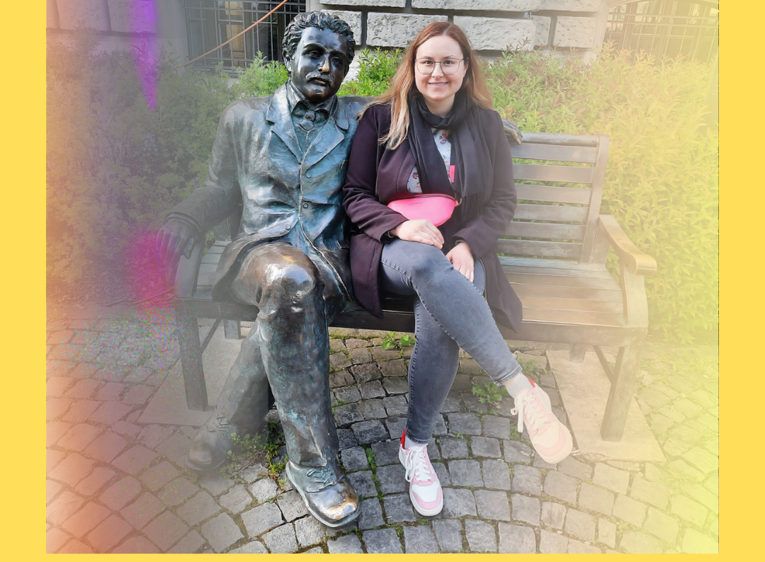 Portrait Grinschgl mit Albert Einstein 