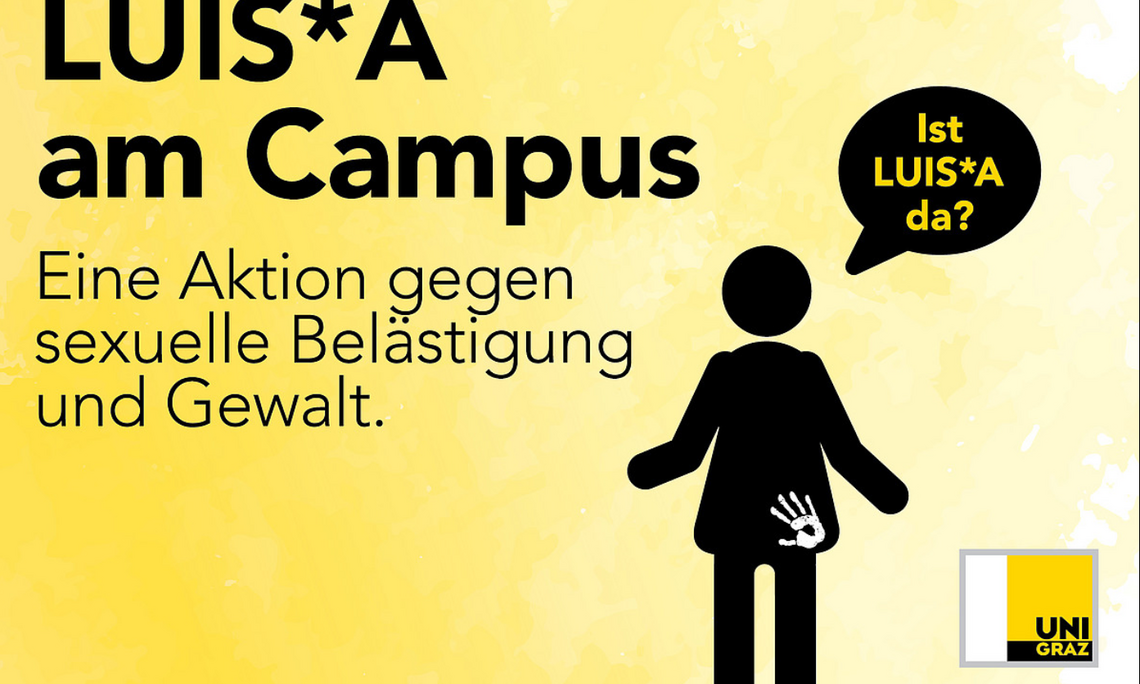 yellow square saying luisa am campus