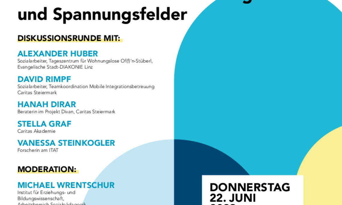 Plakat für Diskussionsrunde 'Translation - Vermittlung - Soziale Arbeit