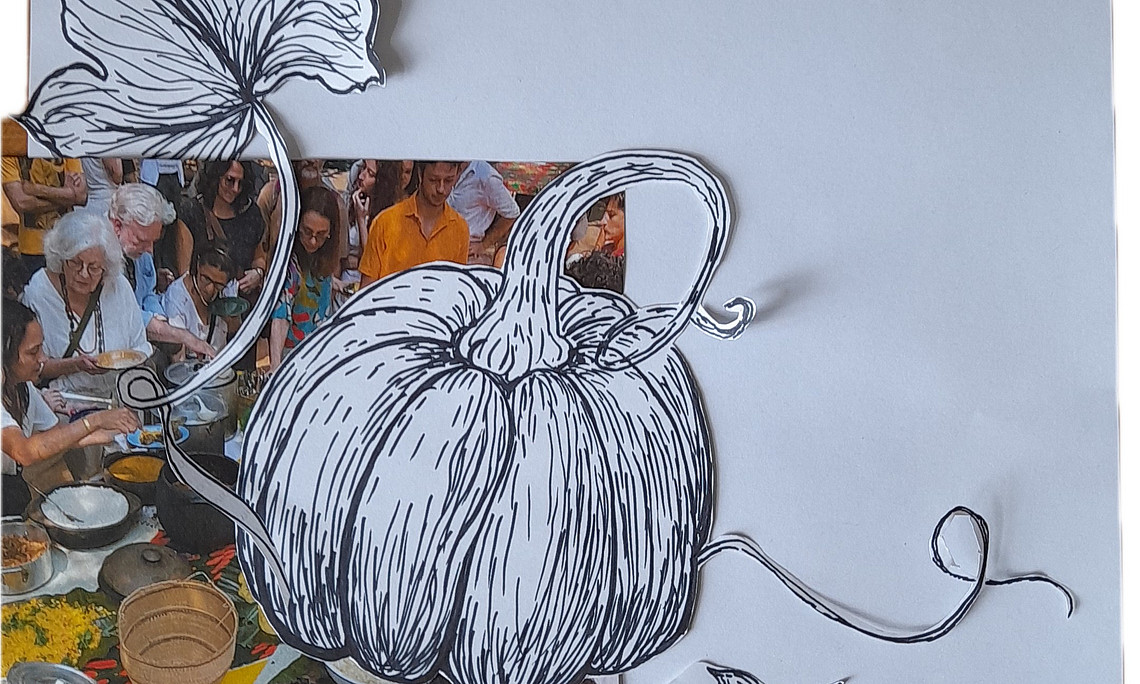 pumpkin, food, table