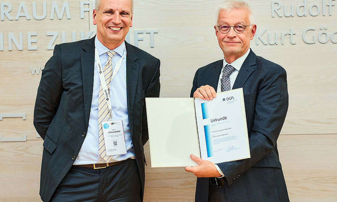 DGP-Präsident Stefan Schulz-Hardt (l.) und Intelligenzforscher Aljoscha Neubauer