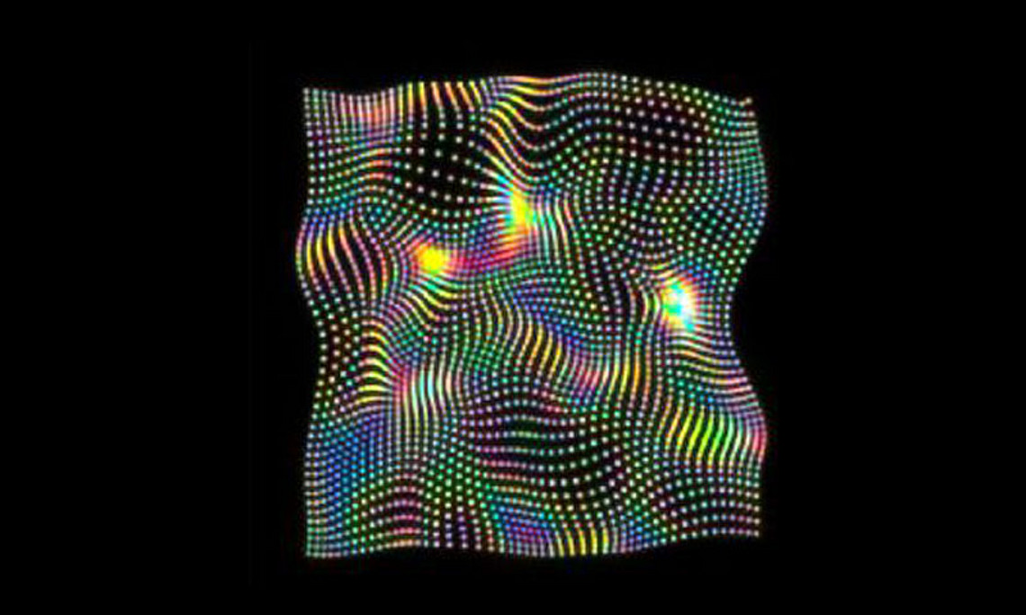 Simulierte Farbwirkung einer Metaoberfläche - Bild: E. Herkert