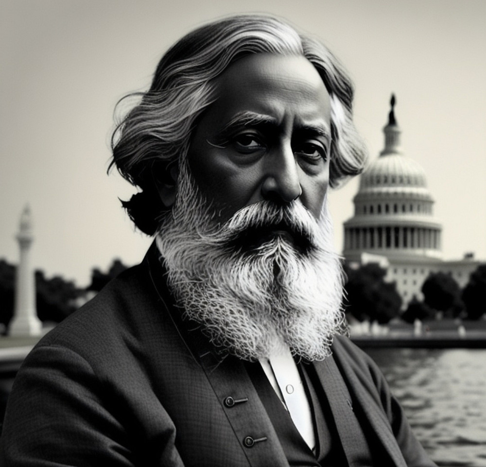 AI generated Portrait of Tagore im America ©ImagineArt AI