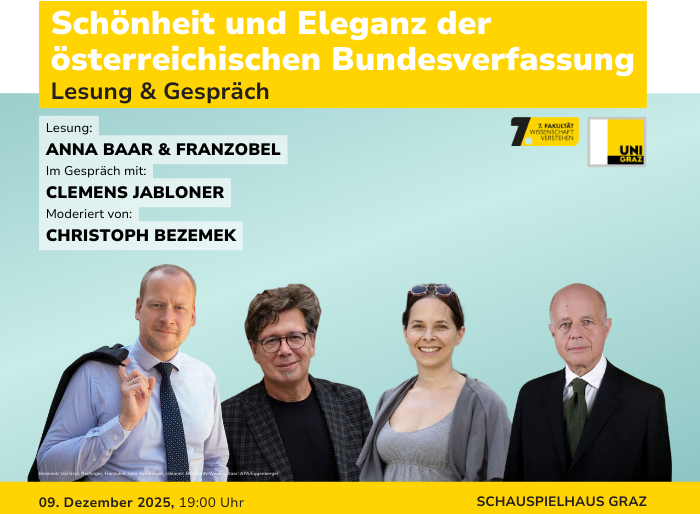 Infos zur Buchpräsenation von Christoph Bezemek ©Die 7. Fakultät