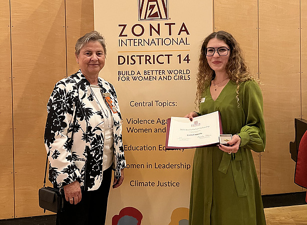 Award cerimony at the ZONTA Distric 14 Conference in October 2025 ©Ria Vijayan