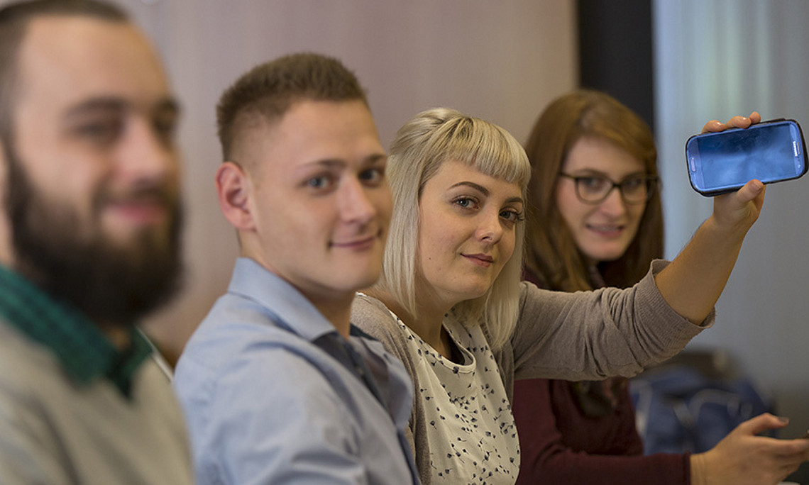 Bevor's in den Hörsaal geht, zur Lehrveranstaltung anmelden. Foto: Uni Graz/Lunghammer 