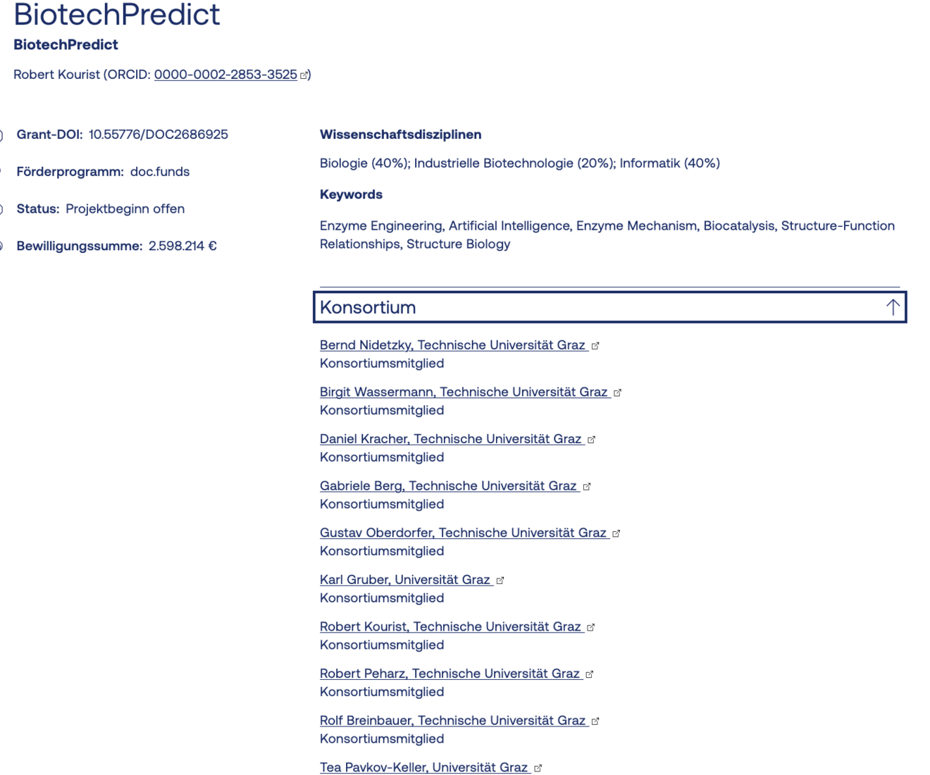 Bild mit Informationen zum doc.funds Biotechpredict