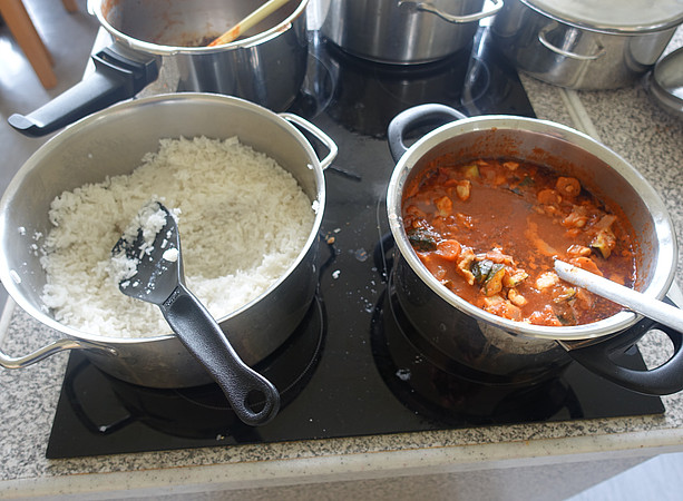 Hühnchen mit Gemüsereis 