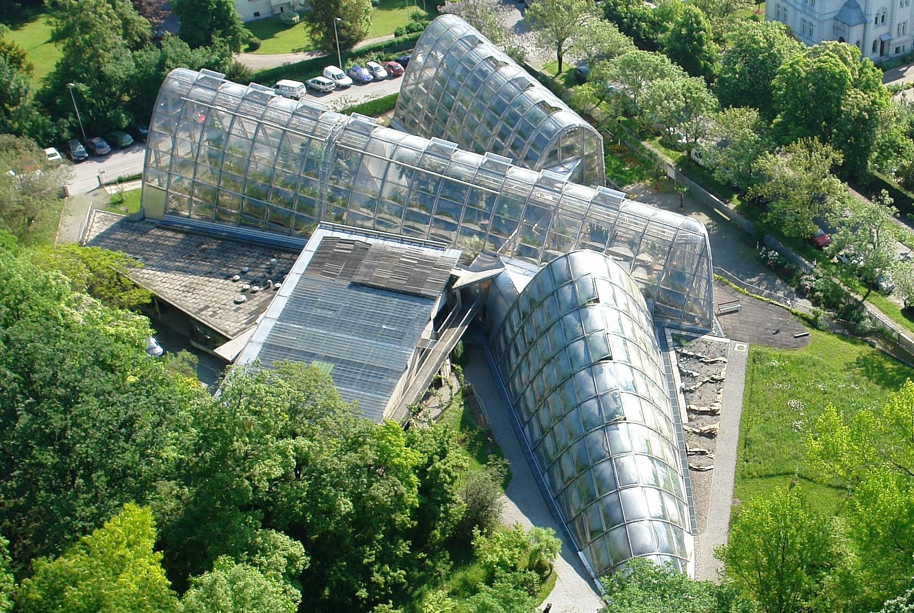 Show greenhouses from above ©Uni Graz - Grube Ulrike