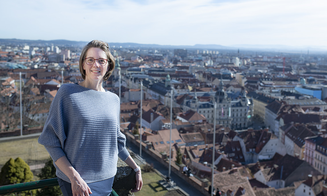 Birgit Bednar-Friedl am Schlossberg