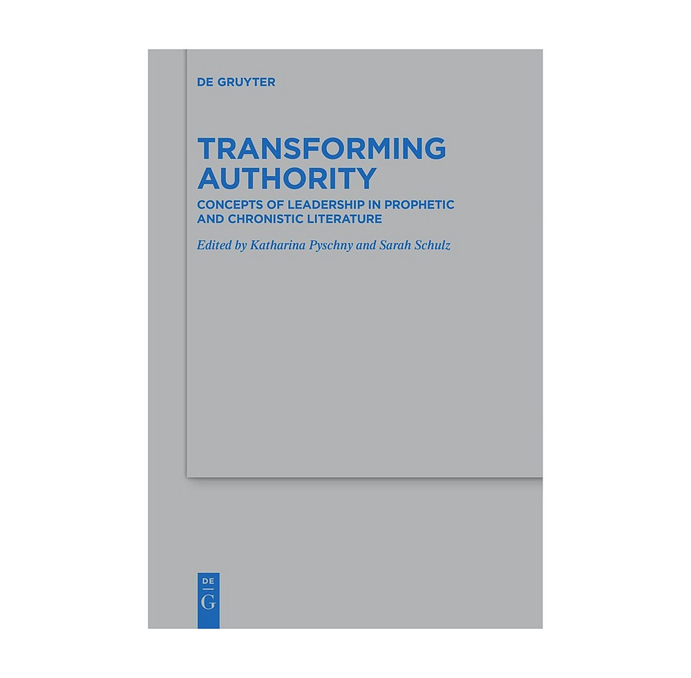 Cover des Buches "Transforming Authority" . Blaue Schrift auf grauem Hintergrund ©De Gruyter