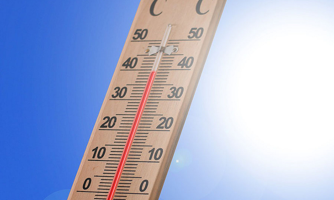 37,2 Grad wurden am 27. Juni 2019 an der Wetterstation der Universität Graz gemessen. Foto: pixabay