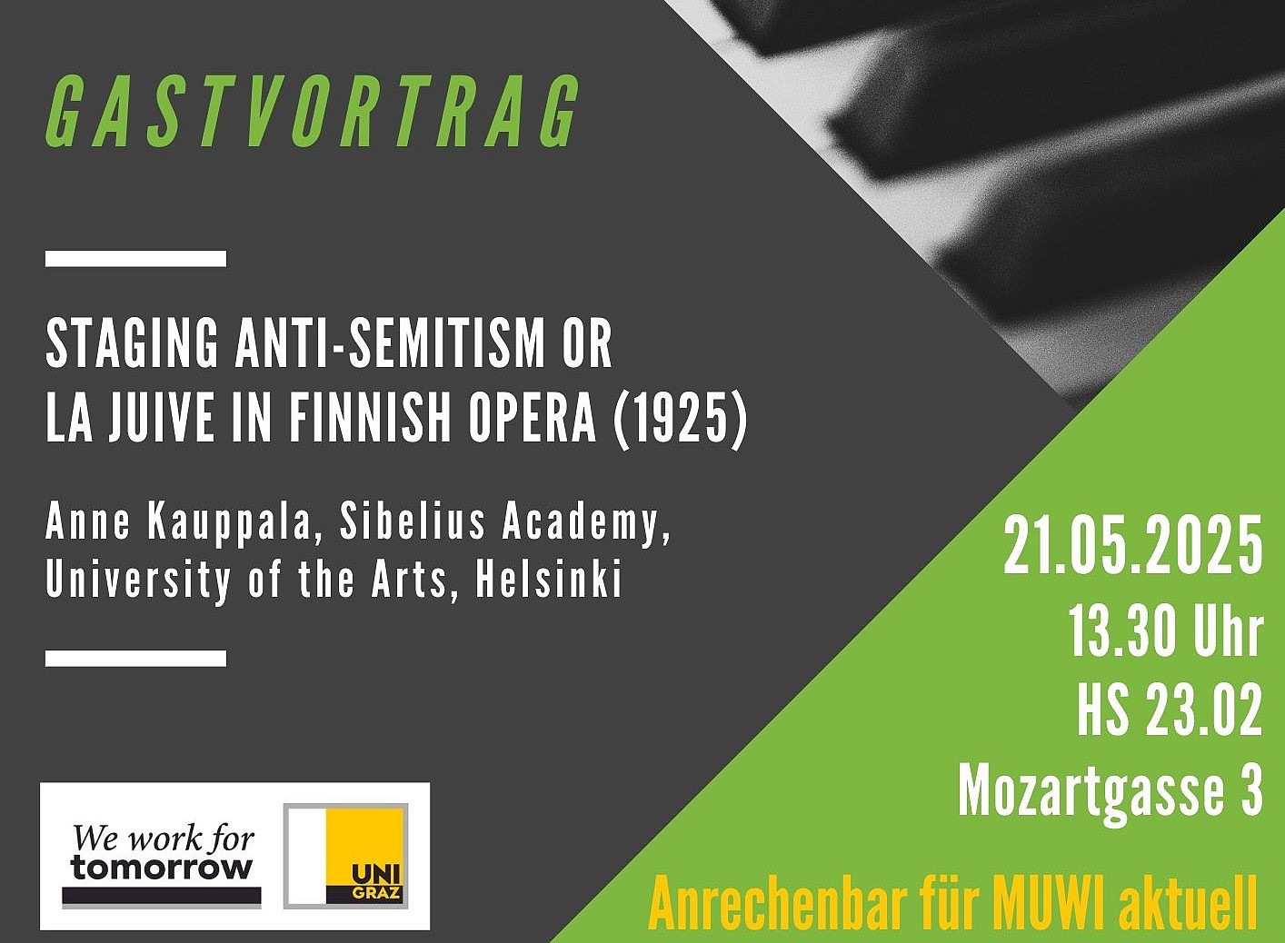 Flyer Gastvortrag Anne Kauppala 