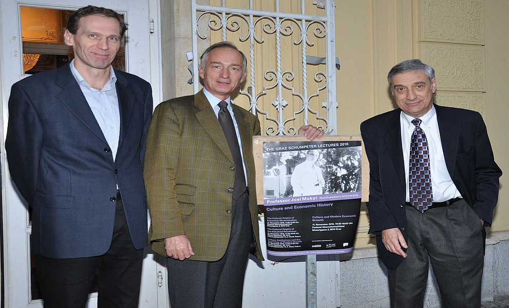 Christian Gehrke, Wolf Rauch und Joel Mokyr (v. l.)