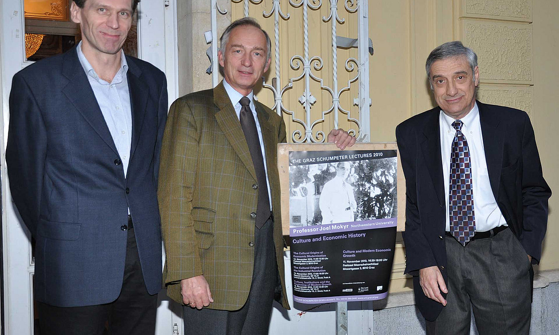 Christian Gehrke, Wolf Rauch und Joel Mokyr (v. l.)