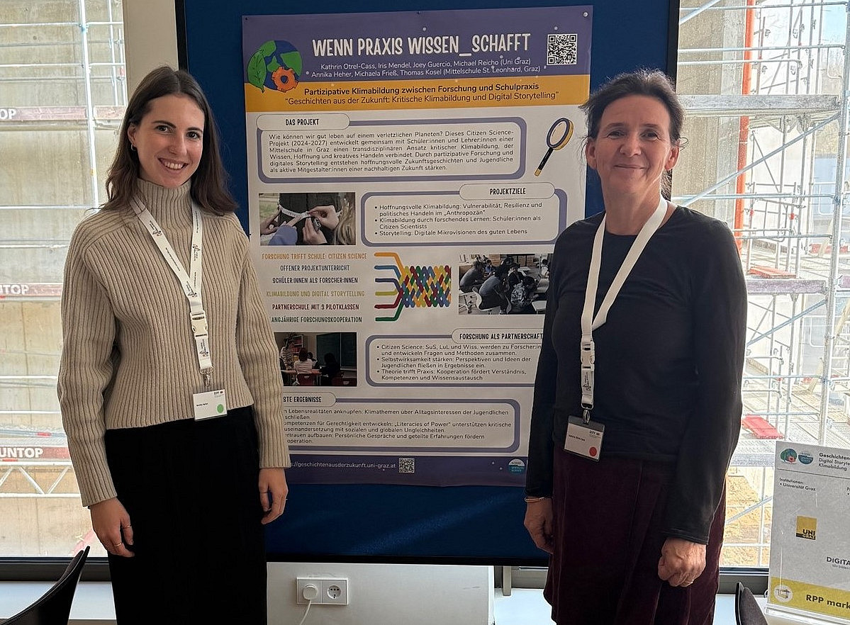 Heher und Otrel-Cass bei der Poterpräsentation 