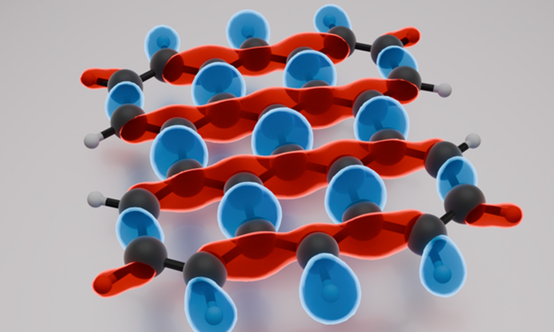 Electron distribution in a sigma-orbital of the graphene-like molecule bisanthene Copyright: Dominik Brandstetter / Uni Graz