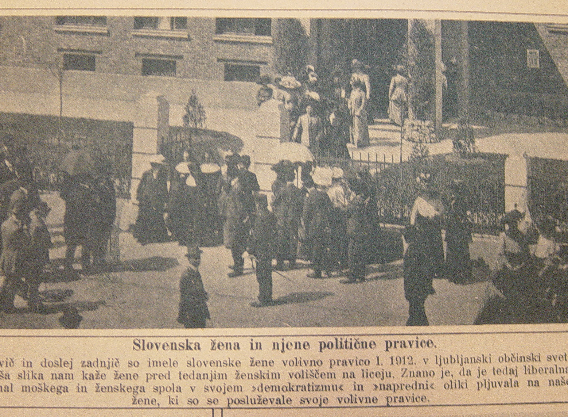 slowenischer Zeitungsartikel über die Frauenbewegung ©Ilustrirani Slovenec, 4.7.1926, 231 (3) 