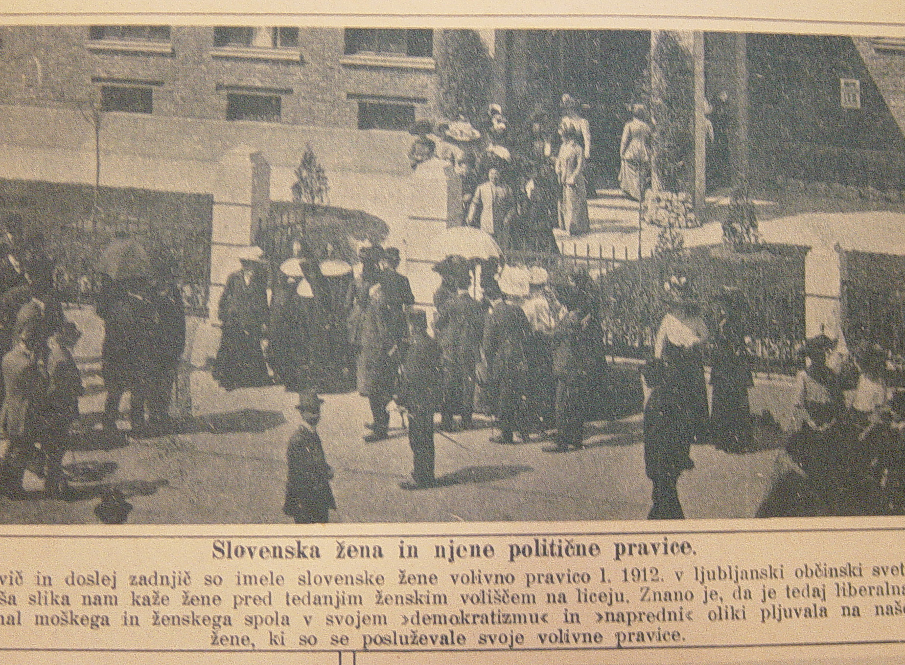 Slowenischer Zeitungsartikel über die Frauenbewegung ©Ilustrirani Slovenec, 4.7.1926, 231 (3) 