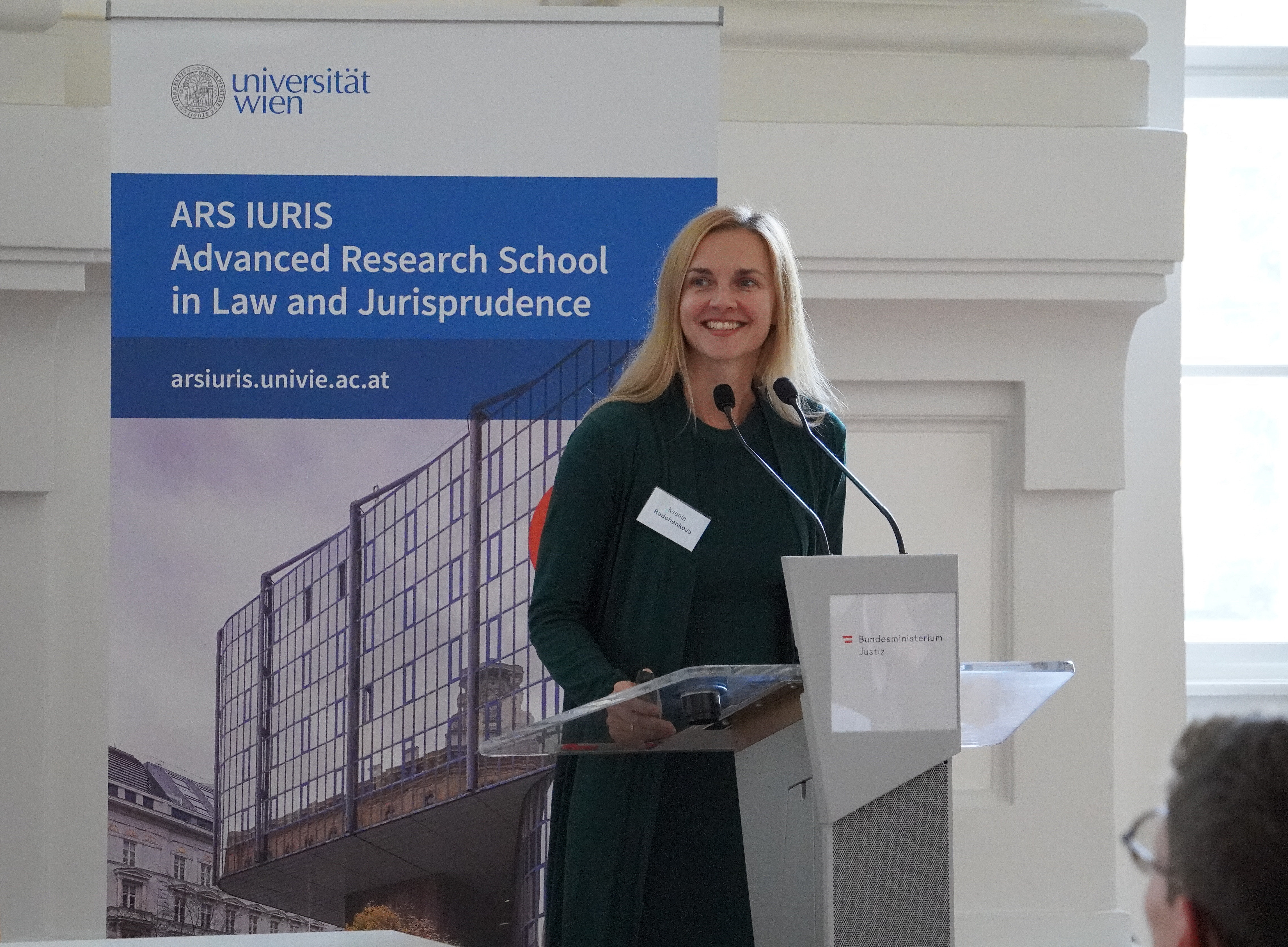 Ksenia Radchenkova at the conference "Law and Politics in a Polarized World" ©Vienna Law Review