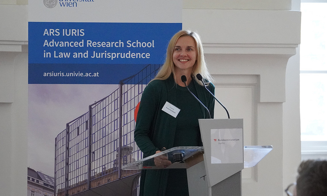Ksenia Radchenkova at the conference "Law and Politics in a Polarized World"