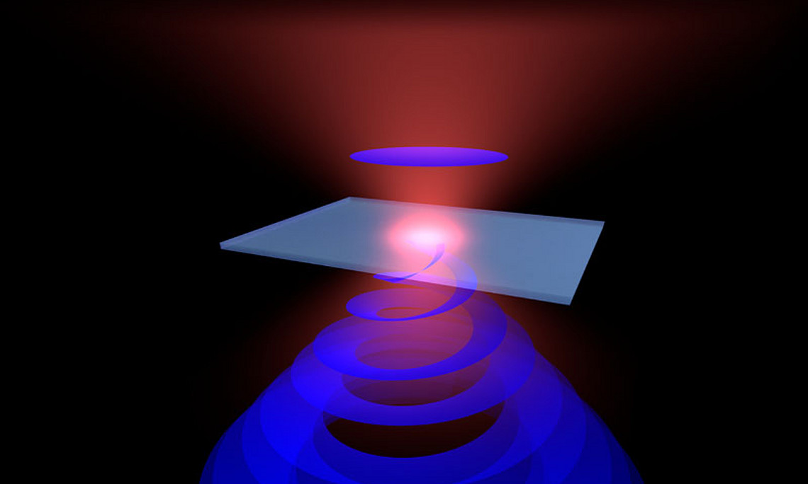Structured light emerging from an unstructured interface. Image: UniGraz/Eismann and Kantor