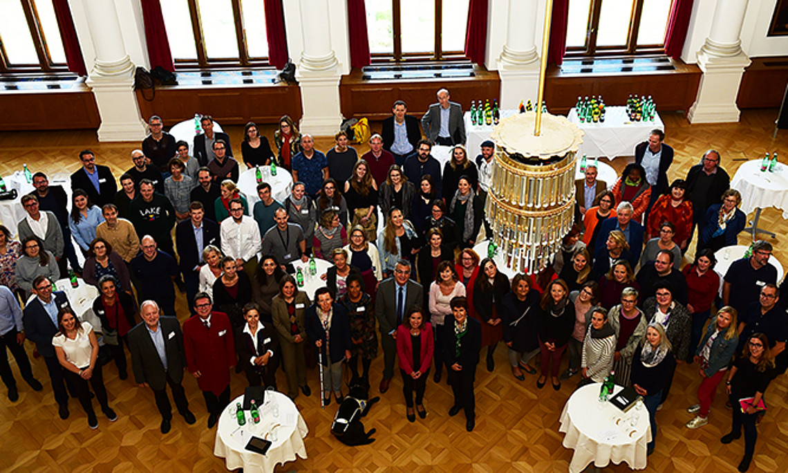 Das Grazer Kick-Off von Arqus - am 14. Oktober 2019 in der Aula. Foto: Uni Graz/Leljak. 