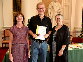 Den dritten Platz bekam die Psychologie: Martin Arendasy nahm den Preis entgegen. 