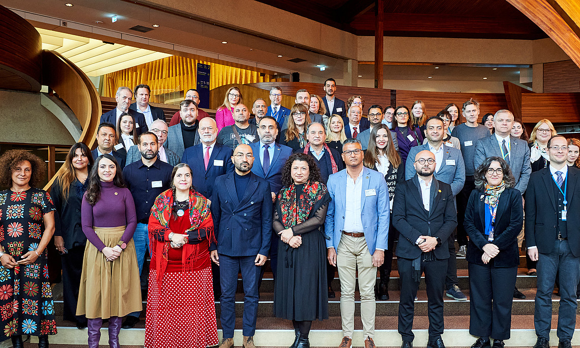 Participants of the conference “Safeguarding Romani Language” at the Council of Europe