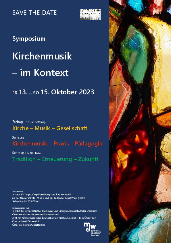 Plakat zum Symposium Kirchenmusik - im Kontext 