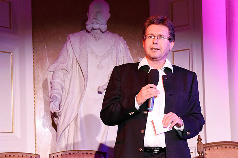 Vizerektor Martin Polaschek begrüßte die Gäste in der Aula.